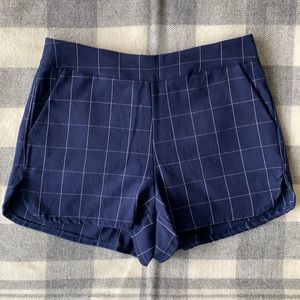 Brandy Melville / Navy Striped Grid Shorts Size S